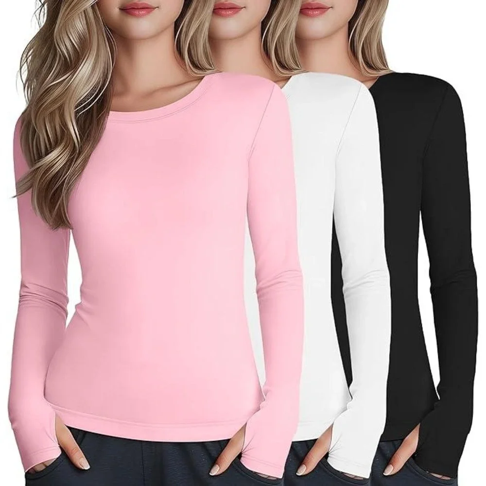 MSRP $42 LessonZoo 3 Pack Girl's 11-12Y Long Sleeve Athletic Shirts with Thu